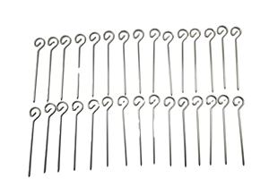 หมุดเหล็กสแตนเลส10ซม. ชุด30ชิ้นคลิปม้วนเนื้อทำจากโลหะเครื่องมือในครัวสำหรับการกลิ้งและย่างอาหารบาร์บีคิว - Product Image 3