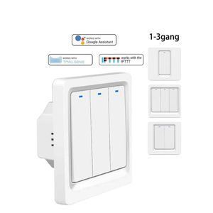 สวิตช์ไฟอัจฉริยะ WiFi 10A สำหรับคอมพิวเตอร์ ขายดี มาตรฐาน UK/EU แผงสัมผัสติดผนัง ปุ่มกด - Product Image 3