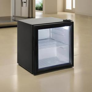 Mini-bar d'hôtel à porte vitrée simple, refroidisseur de boissons portable 52L, étagères réglables, tension <span class=keywords><strong>universelle</strong></span> - Product Image 5