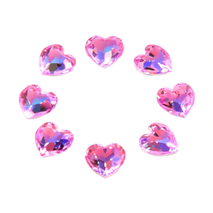 Piedras de cristal para uñas en forma de corazón, 10 piezas, cristal colorido para decoraciones de uñas - Product Image 2