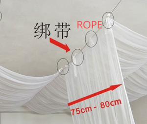 Fabric Canopy <strong>Ceiling</strong> <strong>Drape</strong> for Wedding Hall Tents Hanging Decoration for Wedding and Party Events - Product Image 3