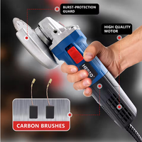 Meuleuse d'angle portable professionnelle industrielle HERZO 220V-230V avec interrupteur à glissière, 180 mm (7 pouces), 1800 W, pour découpe et meulage