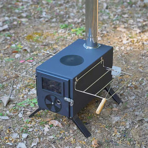 Poêle de <span class=keywords><strong>camping</strong></span> portable pliable en acier inoxydable, sans fumée, coupe-vent, simple, manuel, pour chauffage à bois, pour tente extérieure - Product Image 5