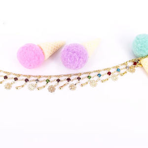 S0162 नवीनतम नवीनतम गर्म बेच रंगीन हीरा पायल - Product Image 1