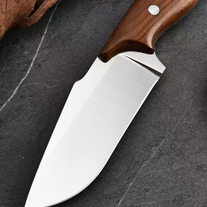 Couteau OEM en acier inoxydable avec surface miroir, manche en bois, multifonctionnel, portable, avec clip de ceinture réglable pour le camping et la découpe - Product Image 4