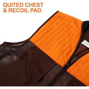 Chaleco de Caza AUSCAMOTEK para Hombre, Transpirable, de Poliéster, Naranja y Marrón, con Bolsillos Delanteros con Cremallera, Unisex, Talla Adulto, Opcional - Product Image 5