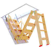 Échelle de grenier escamotable invisible en pin massif pour villa, duplex et intérieur, escalier de loft rotatif et pliable en bois massif