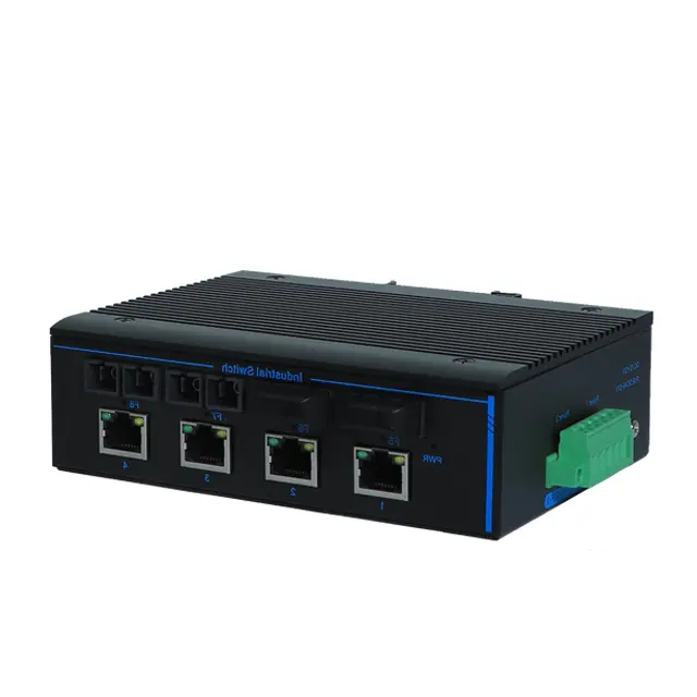 Hot Selling Industrial SFP To RJ45 Ethernet Media Converter 10/100/1000Mbps 4 Network Port 4 SFP DIN Rail POE Fiber Transceiver