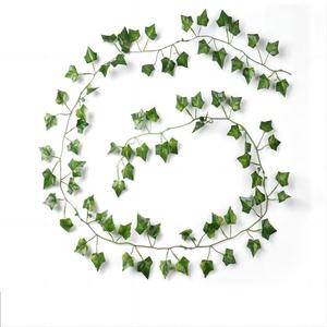 Paquet de 12 feuilles de <span class=keywords><strong>lierre</strong></span> guirlande artificielle tissu vert plante suspendue vigne <span class=keywords><strong>chambre</strong></span> décoration murale salle de fête de mariage occasion de noël - Product Image 6