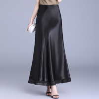 Jupe sirène en satin personnalisée pour femme, collection été 2026, taille haute, élégante, avec ourlet à volants, Vestidos Para Mujer, jupes tendance pour femme