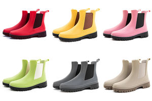 <span class=keywords><strong>Botas</strong></span> de Lluvia Chelsea Impermeables para Mujer, <span class=keywords><strong>Botas</strong></span> Cortas de Goma, Ligeras, Fáciles de Poner, para Jardín y Caminar - Product Image 3
