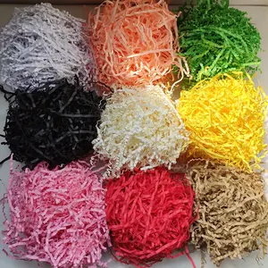 Đầy Màu sắc Crinkle shredded giấy Filler gói Craft Crinkle giấy vụn cắt crinkled shredded giấy cho quà tặng giỏ