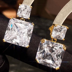 Orecchini Pendenti Geometrici Quadrati per Donne, Design di Tendenza, Accessori per Orecchie da Indossare Quotidianamente - Product Image 3