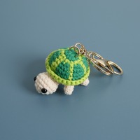 Nouveau mignon à la main tricot petite tortue poupée porte-clés Crochet pendentif décoratif cadeau sac voiture porte-clés sac à main décorations