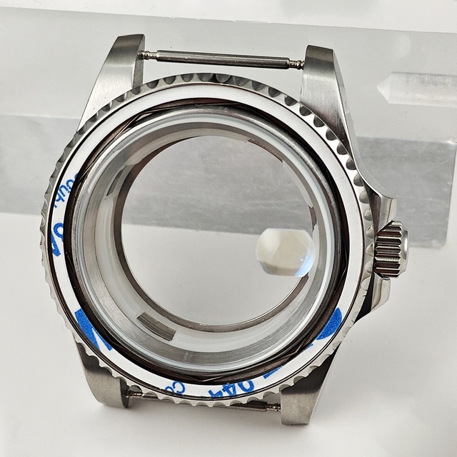 40MM Stainless Steel Men's Modified Watch Case with Mineral Glass for 2813/8215 Movement Spring