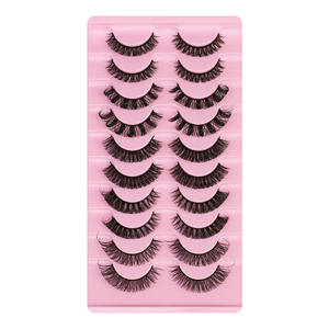 Lot de 10 paires de faux cils épais et bouclés style russe, naturels, de 6 à 18 mm – Collection très prisée - Product Image 5
