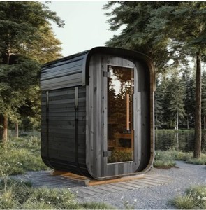 Sauna extérieur de luxe OEM/ODM, revêtement en <span class=keywords><strong>bois</strong></span> carbonisé, sauna traditionnel humide/sec pour projets résidentiels et hôteliers - Product Image 1
