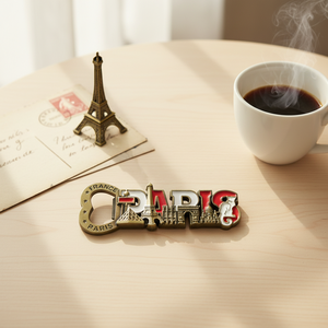 Aimants de réfrigérateur personnalisables pour souvenirs touristiques, thème Paris France, ouvre-bouteille en métal - Product Image 5
