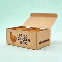Boîte à emporter personnalisée pour hamburgers, frites, ailes de poulet frites, boîte en papier avec impression numérique, restauration rapide, boîte à emporter pour restaurant