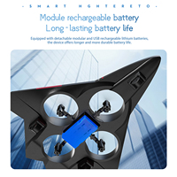 Quadricoptère télécommandé AiJH 2.4G Avion en mousse Rotation à 360 degrés Décollage à un bouton Jouets d'avion RC d'extérieur