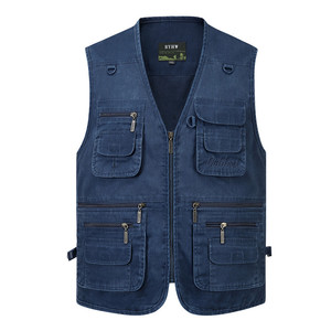 Chaleco de Trabajo Tipo Cargo Multibolsillos para Hombre de Alta Calidad con Logo Personalizado 100% Algodón para Senderismo y Camping - Product Image 5