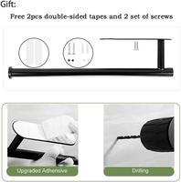 Porte-rouleau de papier essuie-tout en acier inoxydable, à fixation adhésive ou par perçage, à fixer sous l'armoire pour cuisine, salle de bain, garde-manger, réfrigérateur