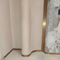 Bordure Courbe Moderne en Acier Inoxydable avec Courbes Douces et Fluides, Durable et Écologique, Installation Facile pour Plafonds de Villas et Hôtels