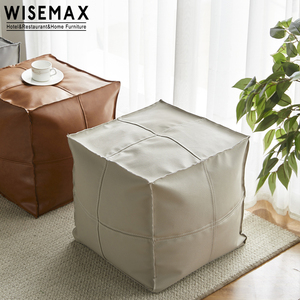 WISEMAX-muebles de estilo <span class=keywords><strong>nórdico</strong></span> para el hogar, taburete otomano de cuero con <span class=keywords><strong>relleno</strong></span> cuadrado de polipropileno, gran oferta - Product Image 6