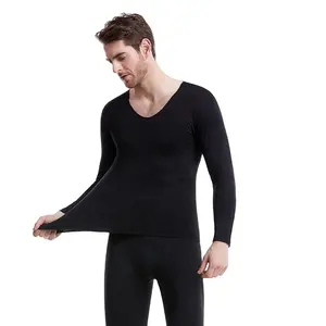 Toptan kış erkek polyester spandex paçalı don termal iç çamaşır üst ve alt seti