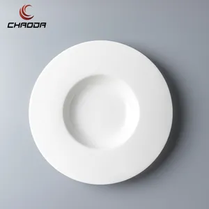 Decor Ceramic Pasta Dish White Dinner plate Porcelain Dinner Soup Plate Luxury Porcelain Dishes & Plates For Restaurant