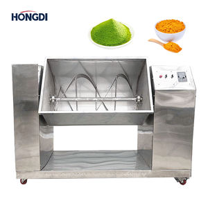 Mezclador de gránulos de polvo seco Mezclador de cinta de acero inoxidable Modelo personalizado Mezclador de descarga de inclinación automática - Product Image 1