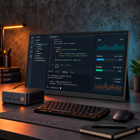 Écran portable FHD IPS USB C de 23,8 pouces pour le codage et la station de travail mini PC, moniteur de jeu