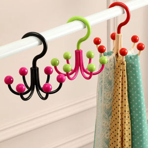 Practical Six Claws Rotating Hook Portable Plastic Scarf Hat <b>Bag</b> Organizer Space-Saving Hook <b>Hanger</b> <b>Laundry</b> - Product Image 2