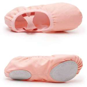 <span class=keywords><strong>Zapatillas</strong></span> de <span class=keywords><strong>Ballet</strong></span> de Lona Cómodas y de Venta Caliente con Forro de Algodón y Suela de PU, Zapatos de Bailarina de Suela Suave para Niñas - Product Image 3