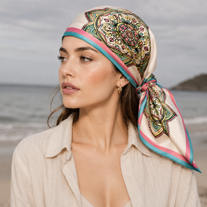 Écharpe en soie pour femme adulte, respirante, imprimée numériquement, réversible, carrée, motif tendance, style européen et américain, toutes saisons - Product Image 6