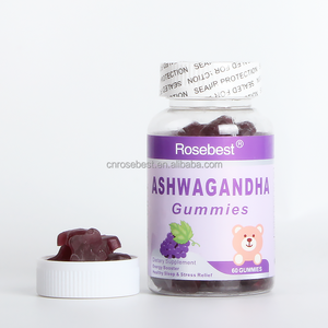 Rosebest nhãn Ashwagandha Gummies Hữu Cơ aswangdha bổ sung cho cải thiện giấc ngủ giảm căng thẳng & tâm trạng bình tĩnh - Product Image 2