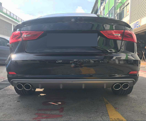 Car A3 S3 Hatchback Sedan Rear Bumper Diffuser 4 Outlets <b>Splitter</b> Diffusers <b>Lip</b> With Tips for Audi A3 S3 8V 2013 2014 2015 2016 - Product Image 4