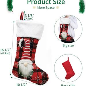 Sac cadeau de Noël 2023 en promotion, décorations de Noël, flocon de neige, nain, Père Noël, chaussettes de Noël - Product Image 4
