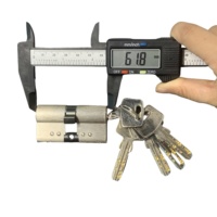Cylindre de serrure de porte à clé à double ouverture Euro Profile 60mm 5 clés d'ordinateur incluses