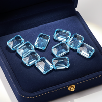 Topaze bleu ciel de haute qualité en forme octogonale, peut être utilisée pour la fabrication de bijoux, d'ornements et d'artisanat, topaze bleu ciel de qualité supérieure
