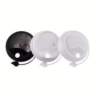 Couvercle anti-déversement PP à ouverture facile pour gobelets jetables de thé aux perles et de café, gobelets Boba, diamètre 90/98 mm, transparent, en stock - Product Image 3