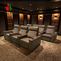 Canapé inclinable électrique en cuir véritable Yilin Furniture pour home cinéma moderne, avec appuie-tête motorisé, sièges de cinéma de luxe