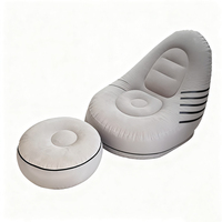 Canapé gonflable moderne et portable en PVC floqué avec repose-pieds, canapé gonflable pliable personnalisé en usine pour salon et camping