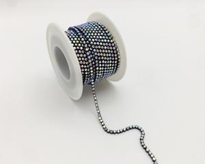 Accessoires DIY en gros pour bijoux, chaussures, nail art - Strass à dos plat à motif chaîne griffe SS6 en métal durable - Product Image 6