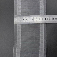 Ruban en tissu nylon transparent ZhenDe double usage de 10 cm, design traditionnel, modèle ZD082 pour accessoires de rideaux