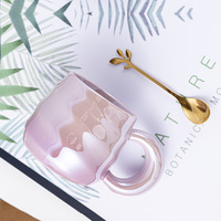 Tasse à café/bouteille d'eau en céramique JCSL, style macaron dégradé, haute esthétique, en promotion
