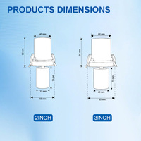 Spot LED rétractable à cadre en aluminium 3 pouces 9W, projecteur commercial LED avec angle de faisceau 15D 24D 36D et rotation à 360D