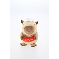 Bonito juguete de peluche de carpincho con expresión juguetona, cuerpo suave y sonido chirriante.