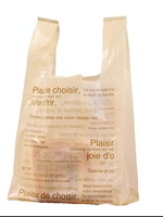 Sacs d'emballage en plastique portables personnalisés, écologiques, de qualité alimentaire, en forme de T-shirt, avec impression de logo sur mesure pour chewing-gum