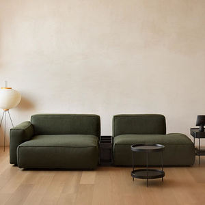 Canapés modulaires modernes en tissu pour salon, ensemble de canapés d'angle sans structure en éponge avec housse en lin pour appartement, hôtel ou villa - Product Image 1